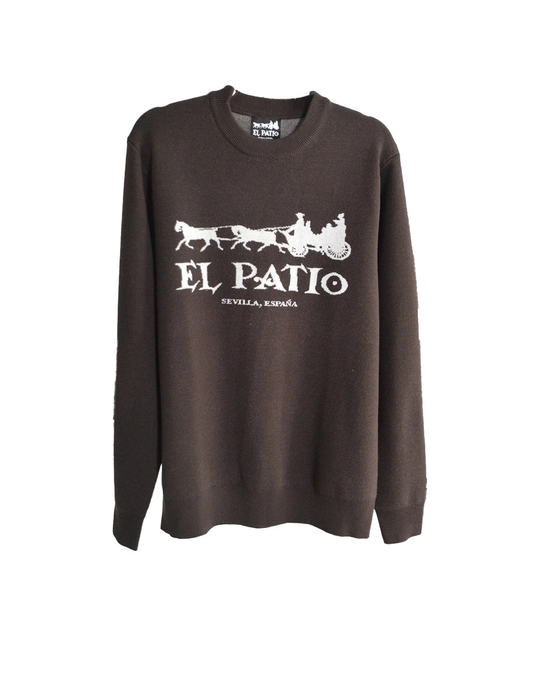 EL PATIO MERINO KNIT SWEATER - DARK BROWN