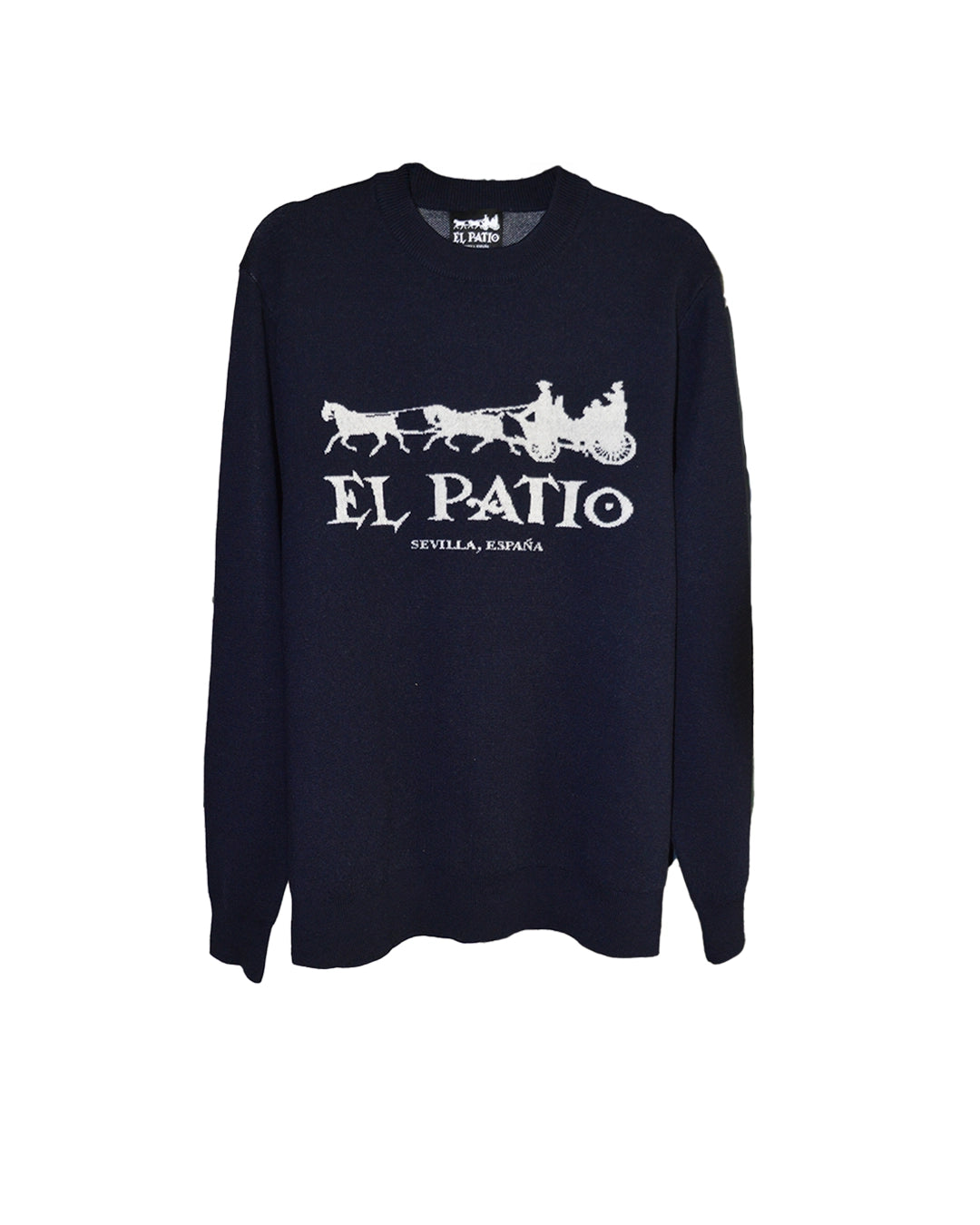 EL PATIO MERINO KNIT SWEATER - NAVY BLUE