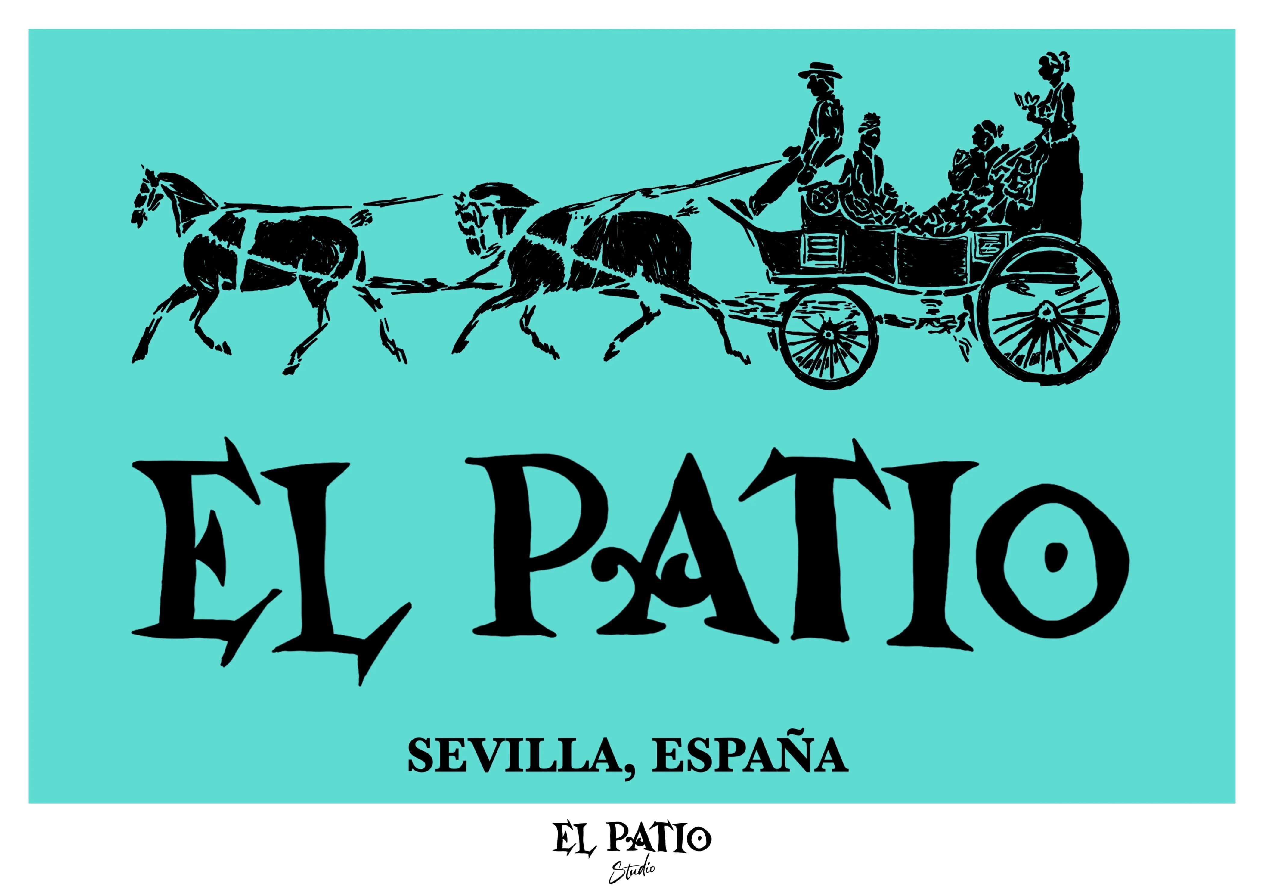 STUDIO PRINT - EL PATIO (FROST BLUE)