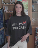 T-SHIRT (boxy oversize) - WILL PAINT FOR CASH