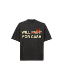 T-SHIRT (boxy oversize) - WILL PAINT FOR CASH